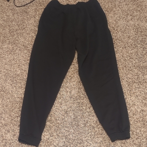 Puma womens black high rise joggers drawstring waist pink logo - Picture 7 of 7